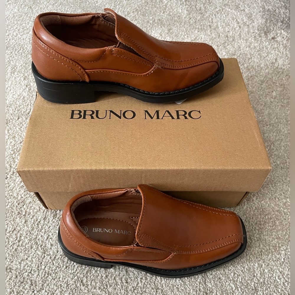 Bruno Marc, tan toddler dress shoes